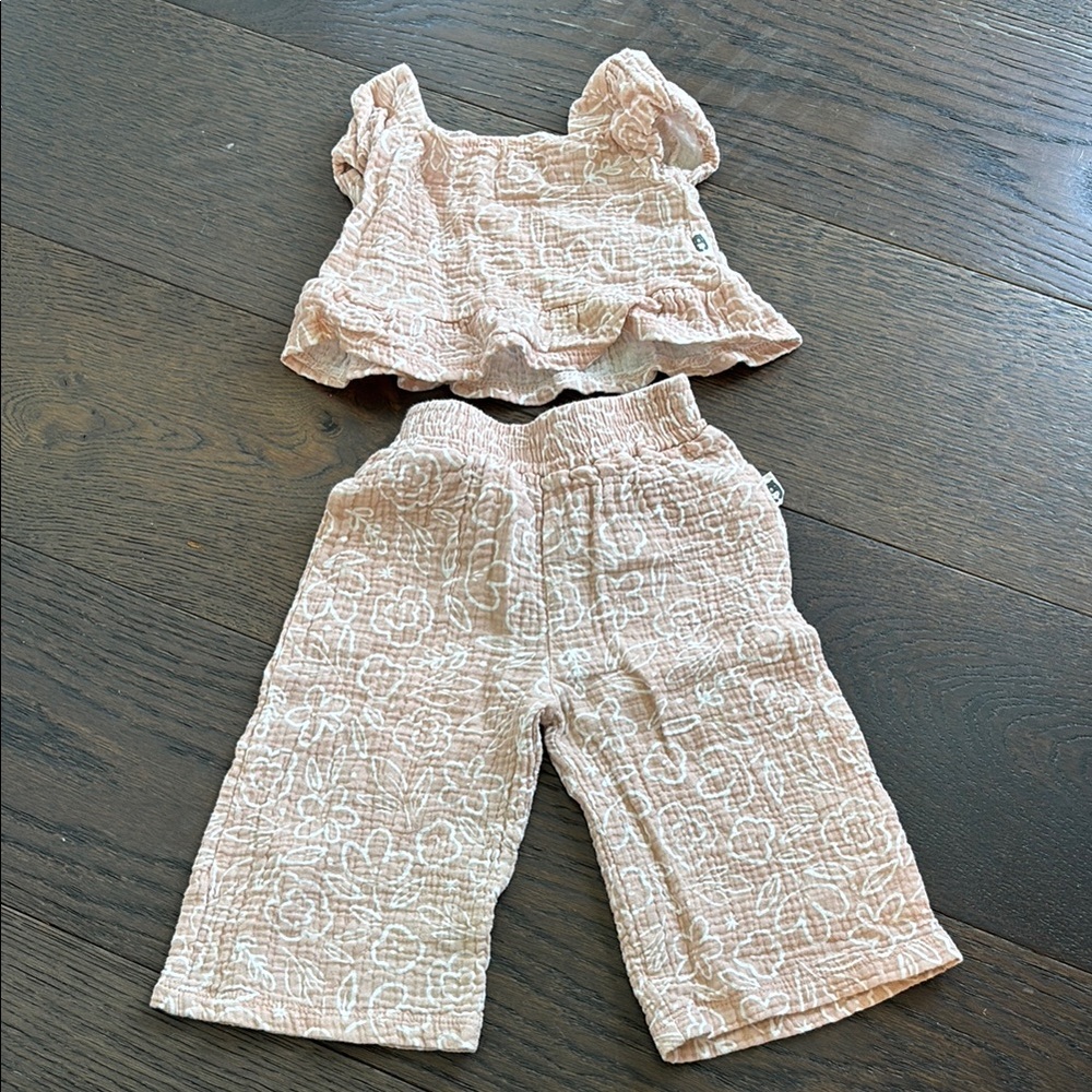 Adorable Pink Floral Toddler Outfit